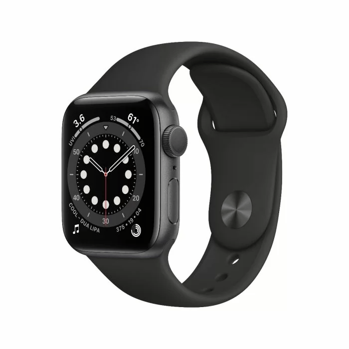 שעון אפל Apple Watch SE 44mm Space Gray Aluminum Case with Black Sport Band (Regular)
