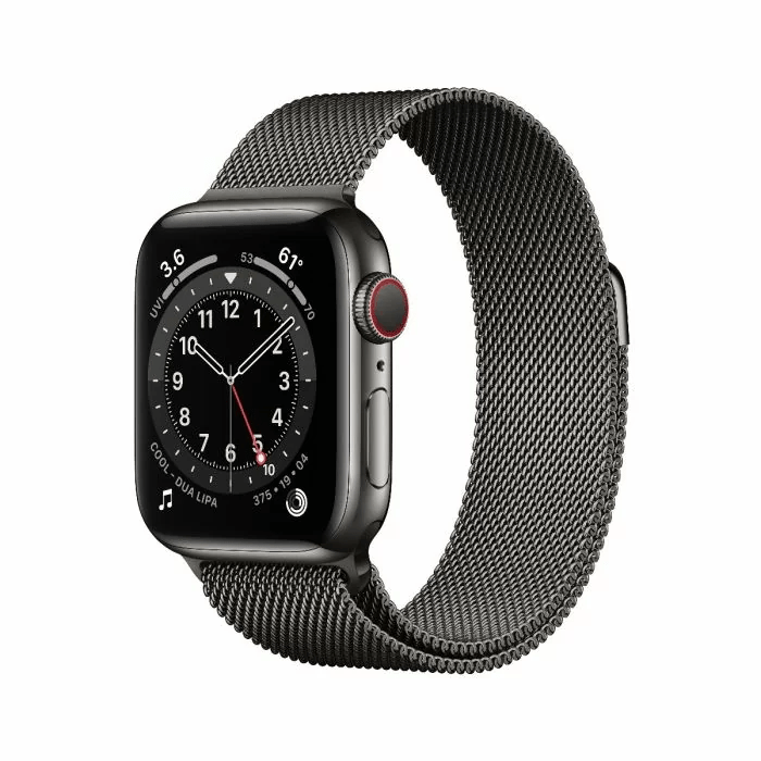 שעון אפל Apple Watch Series 6 40mm Graphite Stainless Steel Case with Graphite Milanese Loop